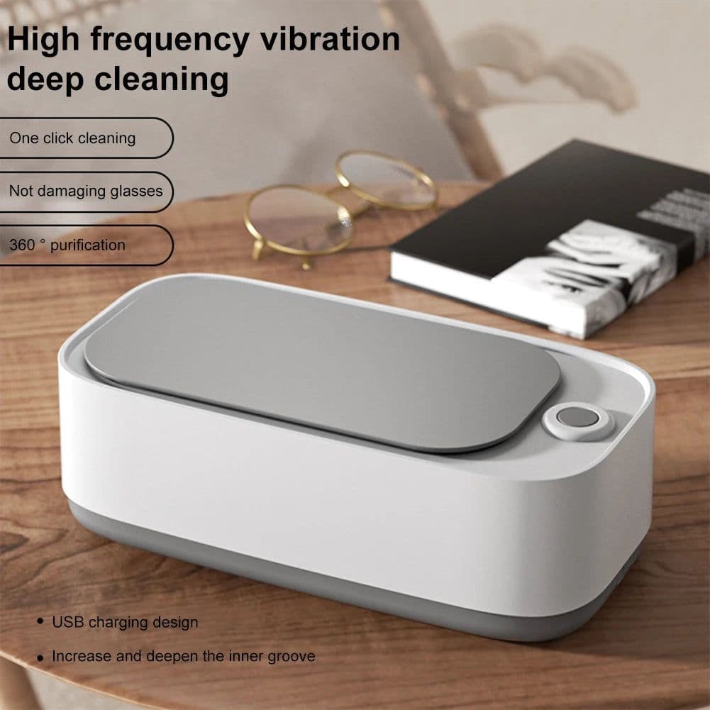 image-Mini Ultrasonic Washer with 1-Touch Working High Frequency Vibration