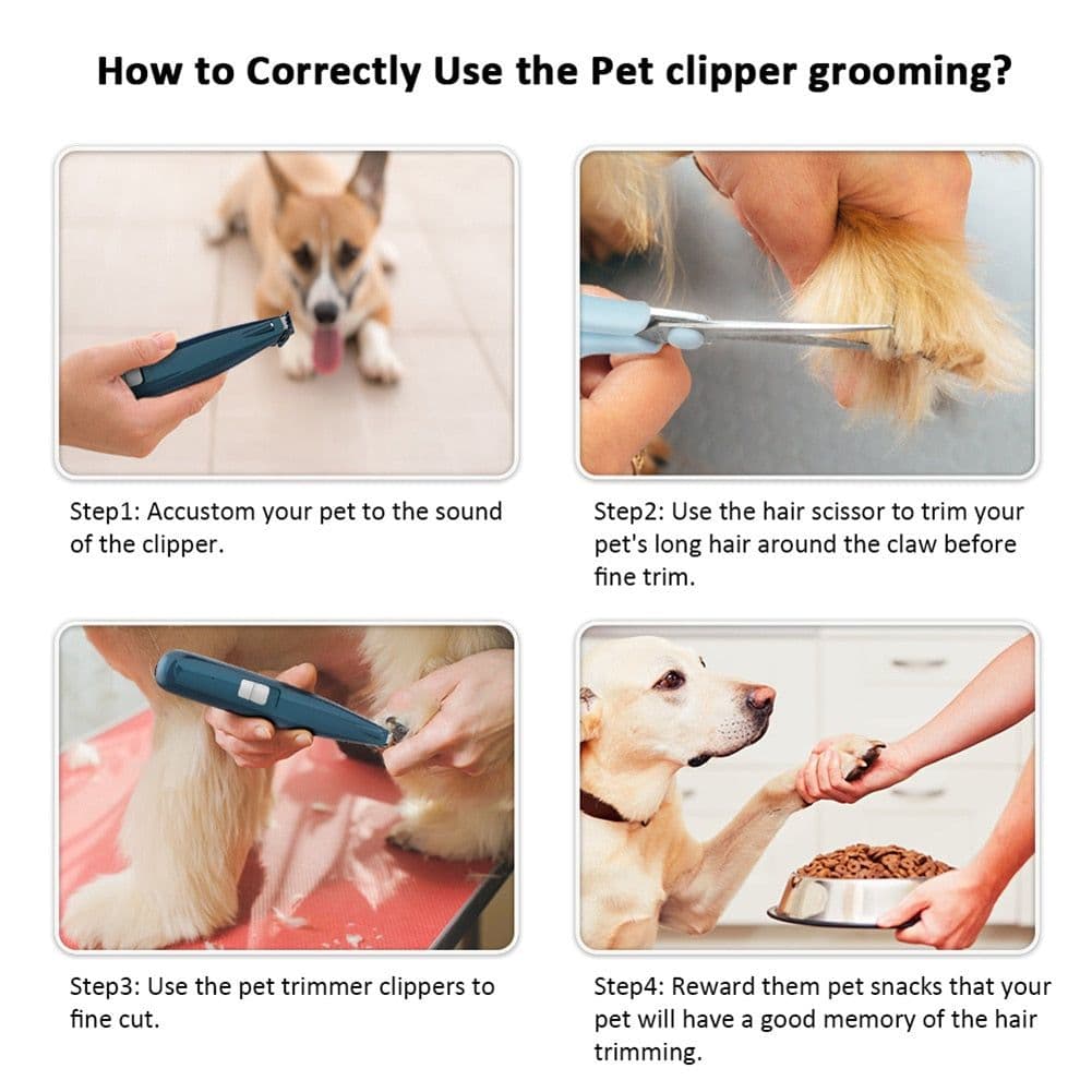 image-Professional Pet Dog Hair Trimmer Animal Grooming Clippers Cutter