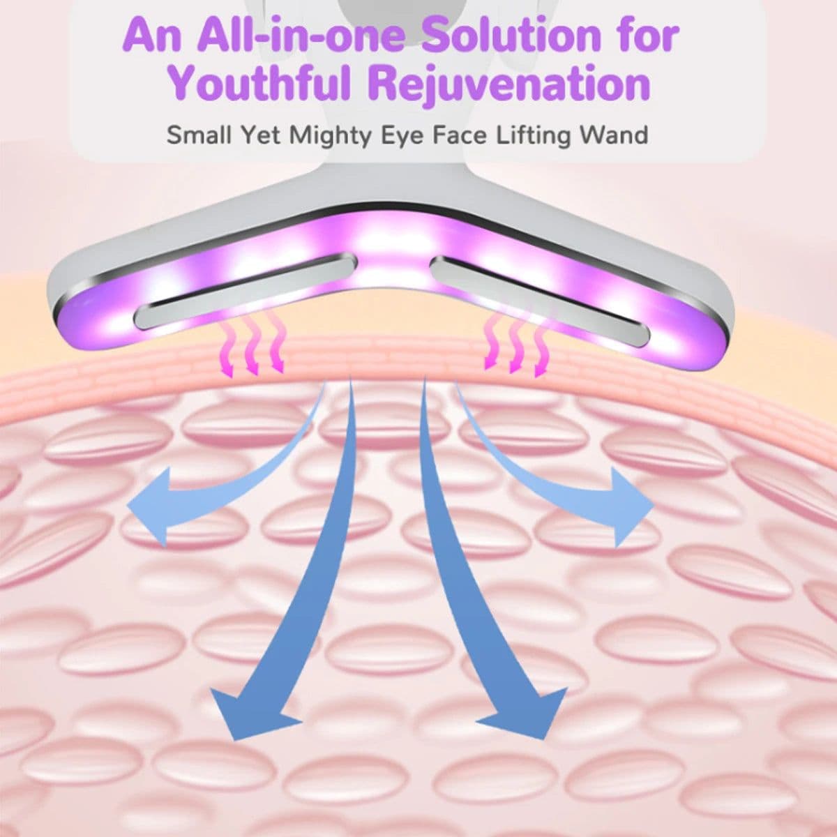 image-Rechargeable Face and Neck Massager with 7 Colours LED and Heat Mode,