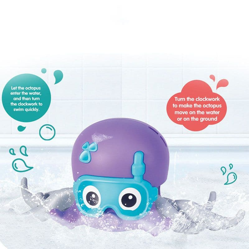 image-Bathing Bathtub Water Spring Floating Octopus Beach Toy