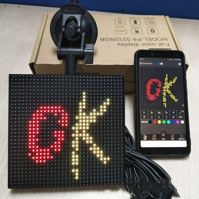 image-Full-Color Bluetooth Emoticon Car Led Display