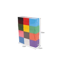 image-Wooden Domino Blocks Building Toy Kits Color Sort Rainbow