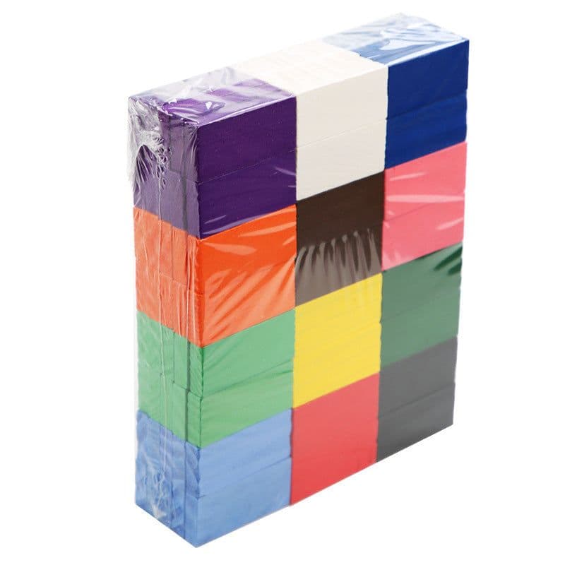 image-Wooden Domino Blocks Building Toy Kits Color Sort Rainbow