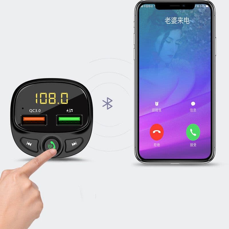 image-Car Bluetooth Receiver Car Multi-function MP3 player