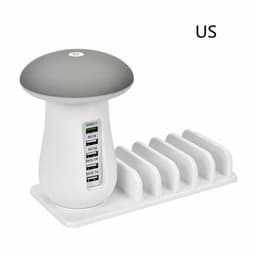 image-Mushroom Lamp LED Lamp Holder USB Charger