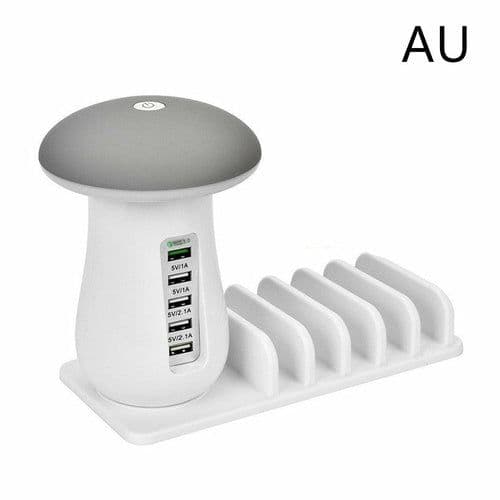 image-Mushroom Lamp LED Lamp Holder USB Charger