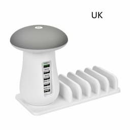 image-Mushroom Lamp LED Lamp Holder USB Charger