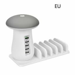 image-Mushroom Lamp LED Lamp Holder USB Charger