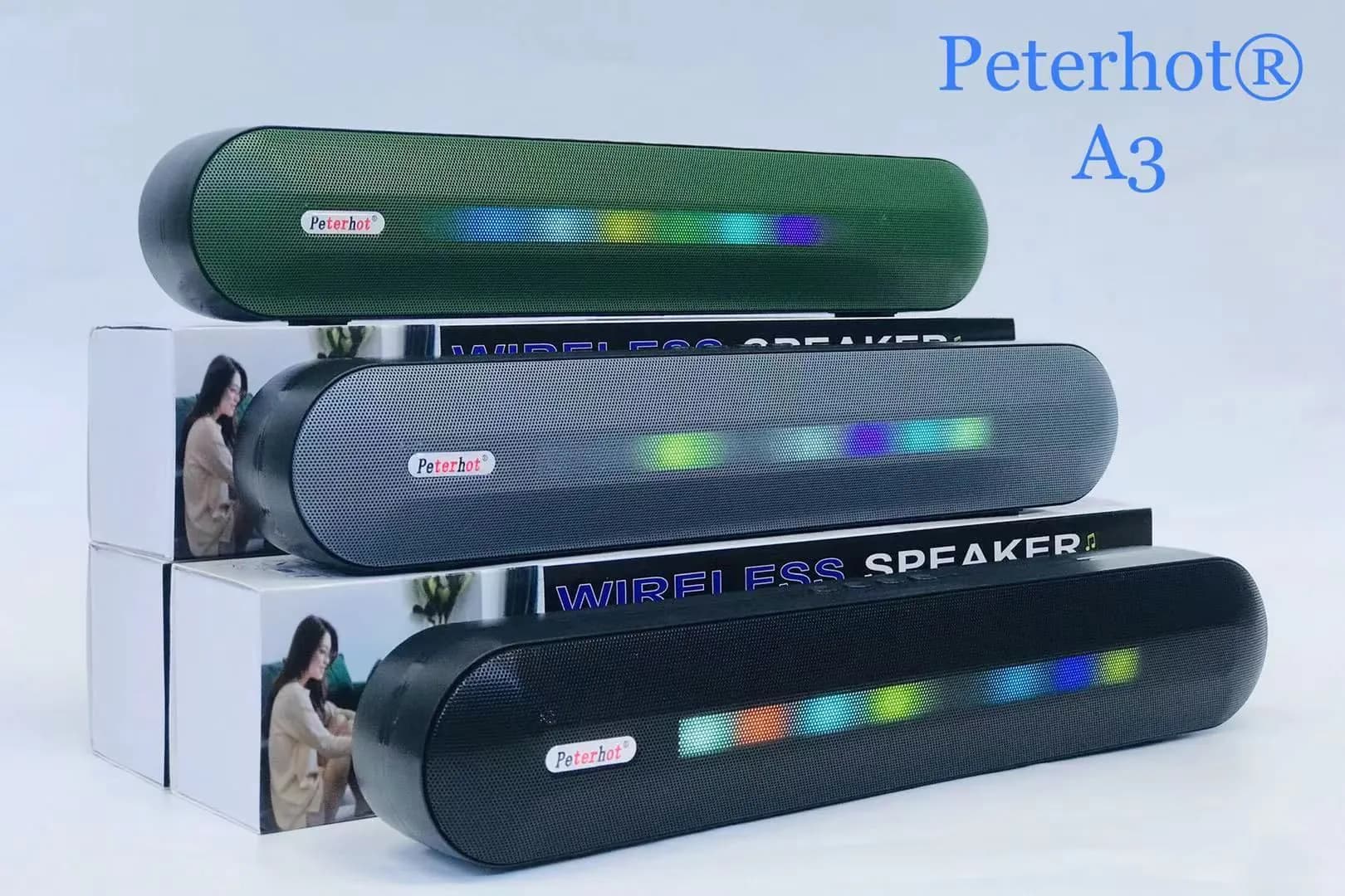 image-Bluetooth Speaker With Long LED Breathing Light