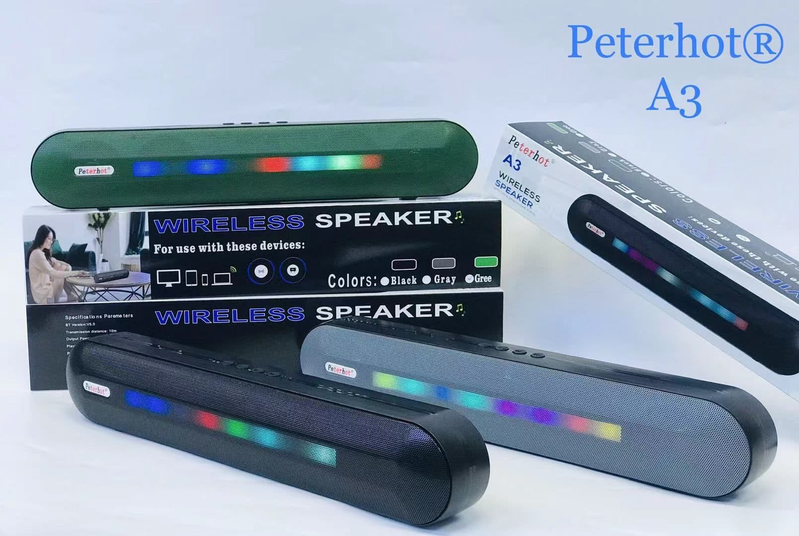 image-Bluetooth Speaker With Long LED Breathing Light