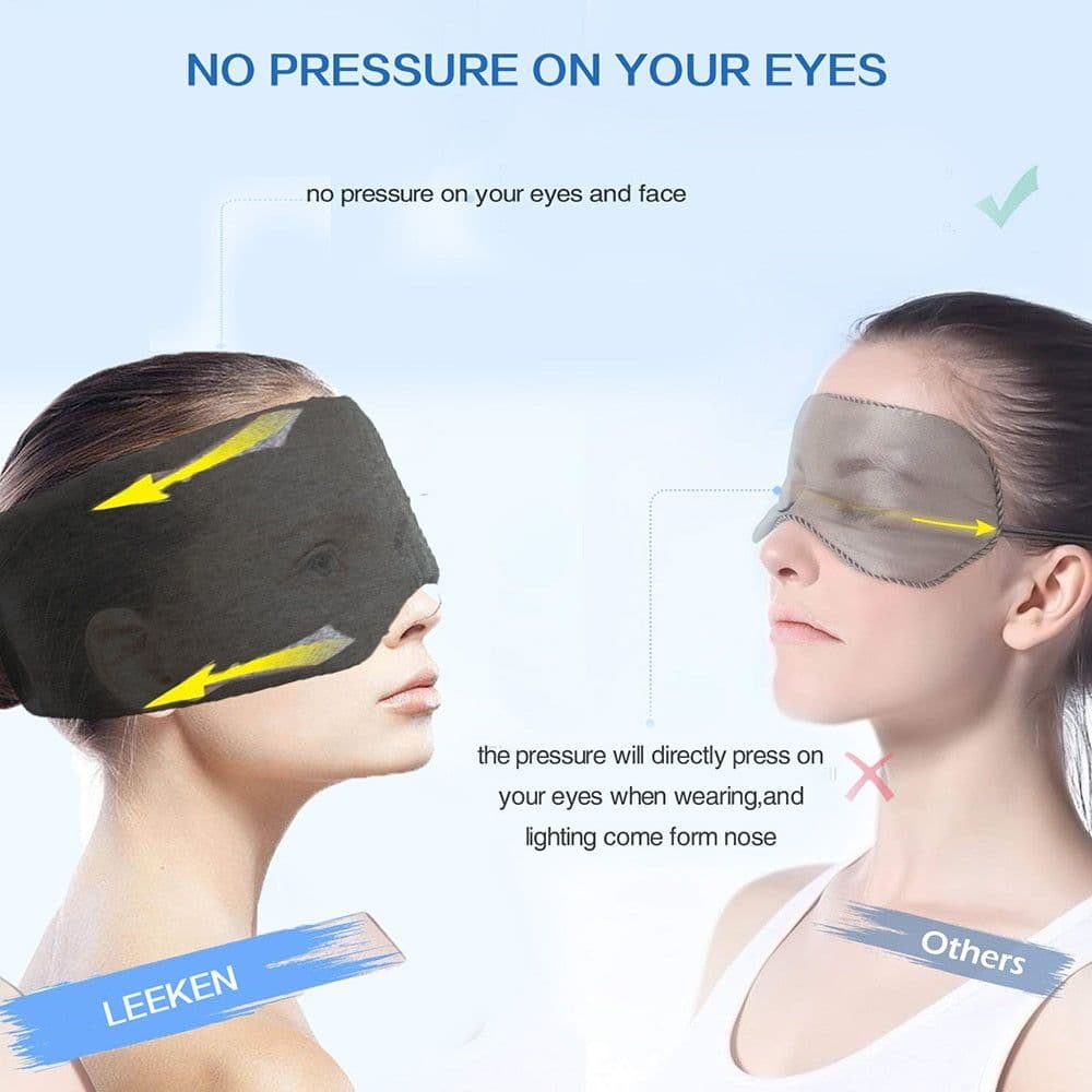 image-Cotton Silk Sleep Mask Blockout Eye Cover Eye Patch Women Men Soft