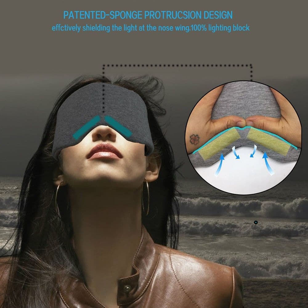 image-Cotton Silk Sleep Mask Blockout Eye Cover Eye Patch Women Men Soft