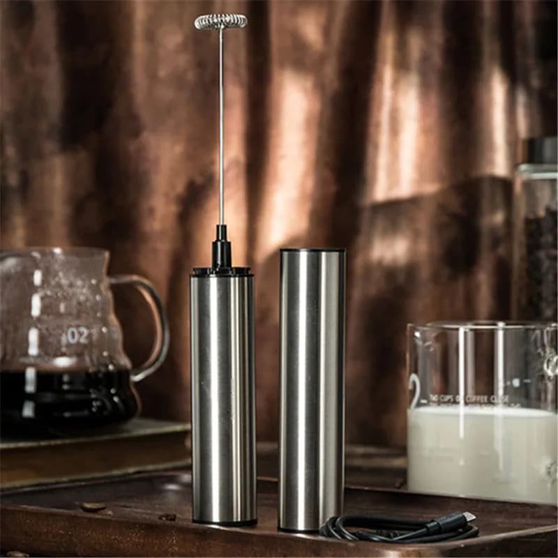 image-Handheld Electric Coffee Blender Milk Frother