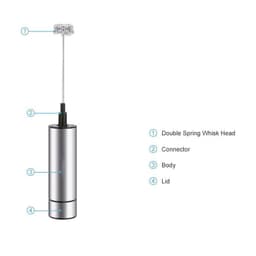 image-Handheld Electric Coffee Blender Milk Frother