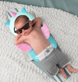 image-Baby Breathable Tencel Anti-fall Protection Pillow