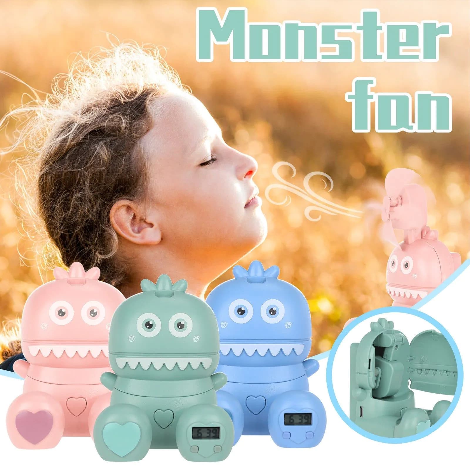 image-Portable Mini Watch Fan USB Charging Air Cooling Fan