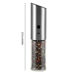 image-Electric Salt Pepper Grinder Refillable Adjustable Coarseness Pepper