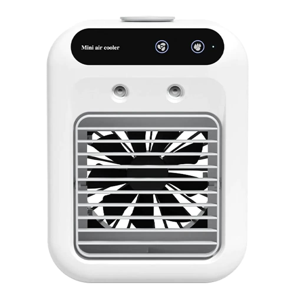 image-Portable Air Conditioner Fan 2 Speeds Air Cooling Fan with Humidifier
