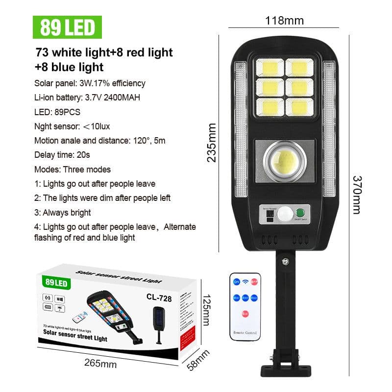 image-Outdoor Solar Street Light With Colorful Warning