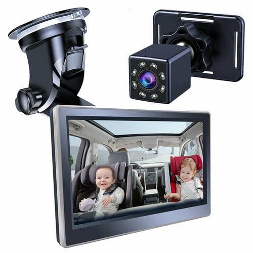 image-Car Infant Baby Infrared Night Vision Rearview Mirror