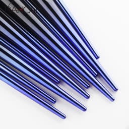 image-10 Pcs Makeup Brushes Navy Blue Premium Synthetic Hair Foundation
