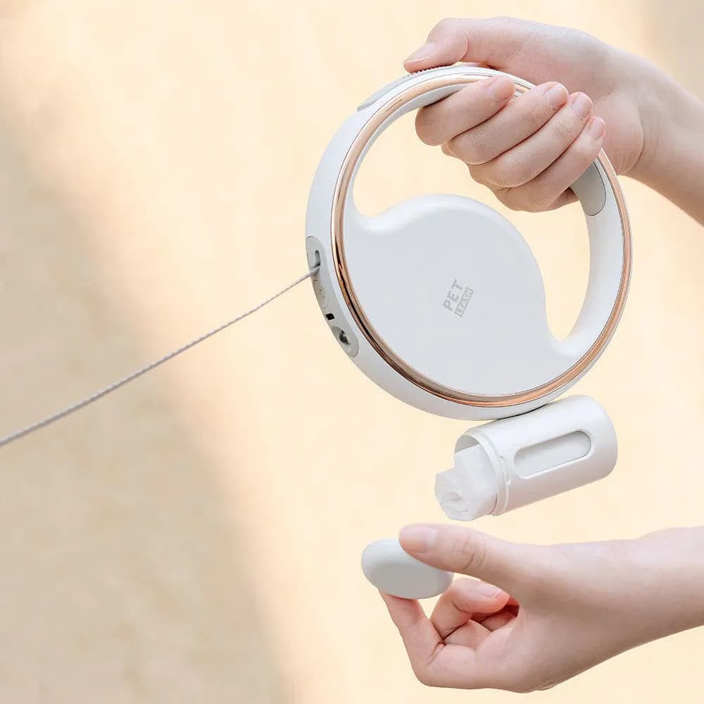 image-Automatic Lighting Retractable Dog Leash