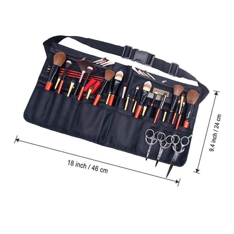 image-Professional Makeup Bag Waist Bag Women Cosmetic Brush Bag With Belt