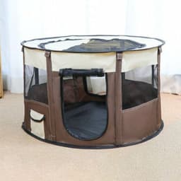 image-Portable Pet House Oxford Cloth Crate Room Playing