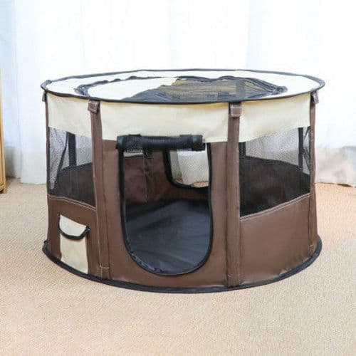 image-Portable Pet House Oxford Cloth Crate Room Playing