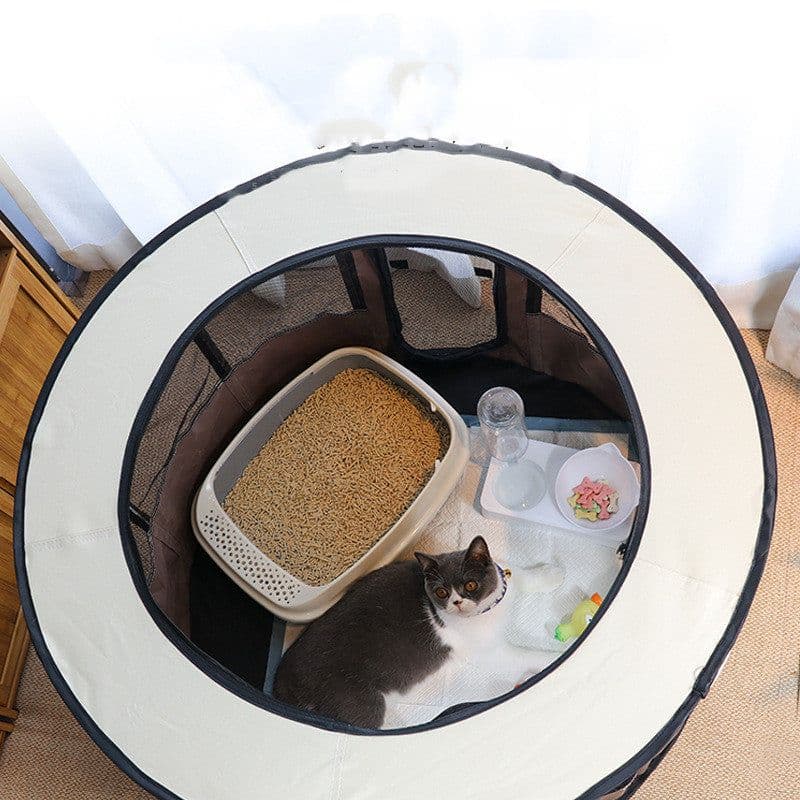 image-Portable Pet House Oxford Cloth Crate Room Playing