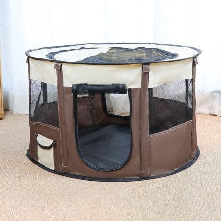 image-Portable Pet House Oxford Cloth Crate Room Playing