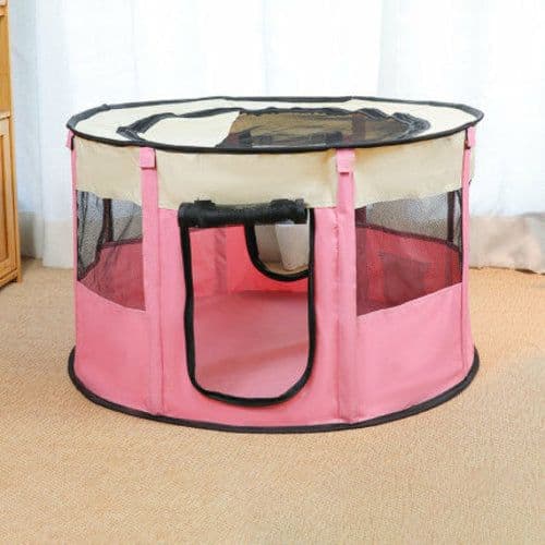 image-Portable Pet House Oxford Cloth Crate Room Playing