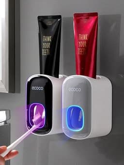 image-Wall Mounted Automatic Toothpaste Holder For Bathroom