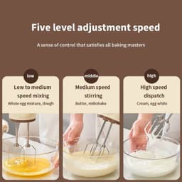 image-Handheld Electric Food Mixer Machine Wireless Portable Automatic Cake