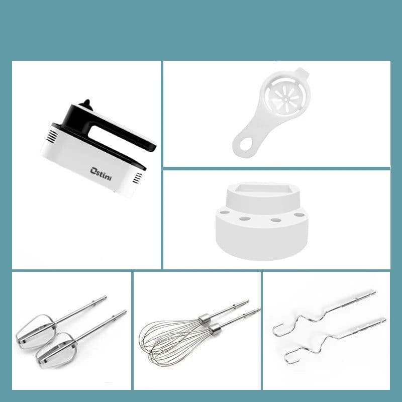 image-Handheld Electric Food Mixer Machine Wireless Portable Automatic Cake