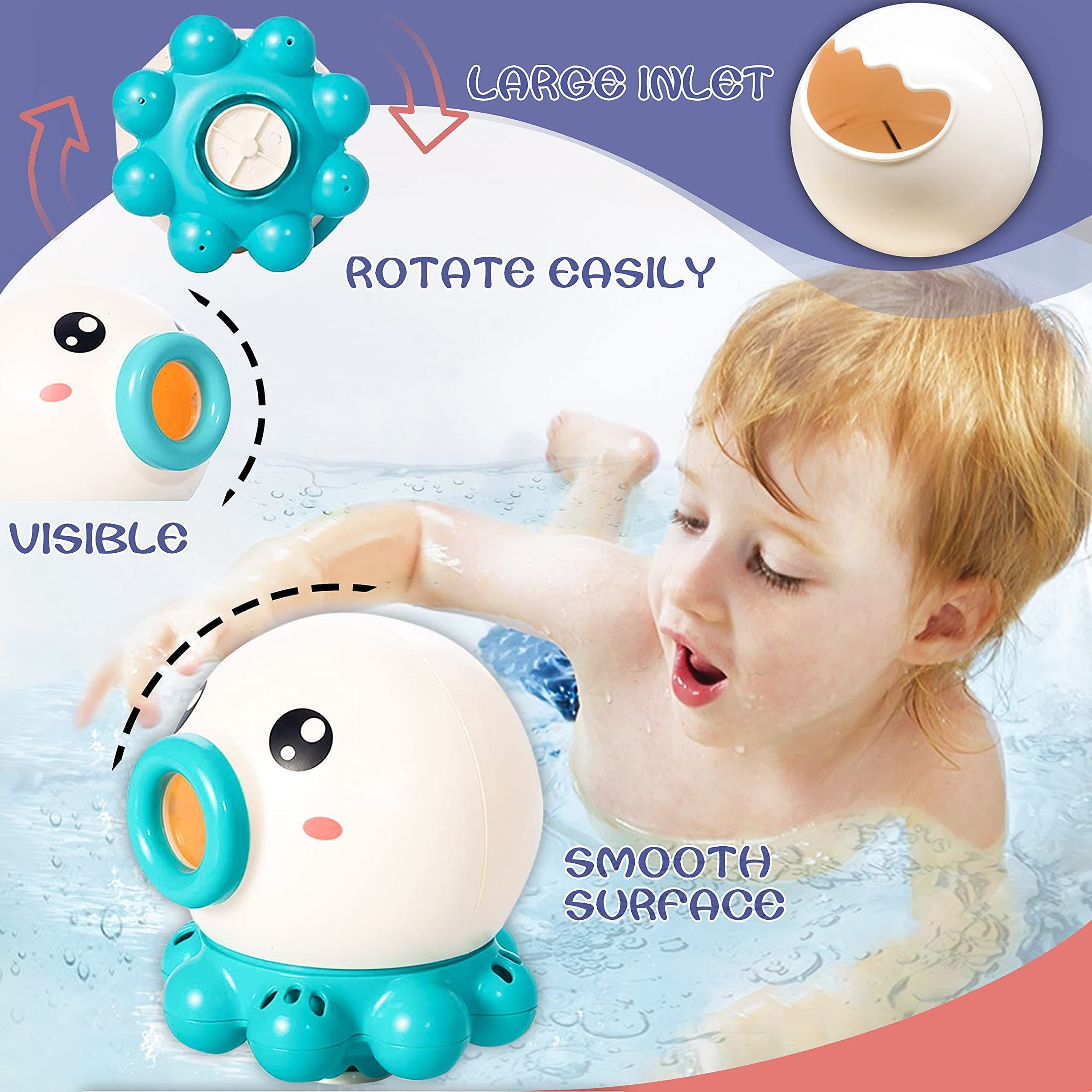 image-Octopus Fountain Bath Toy Water Jet Water Spray Toy