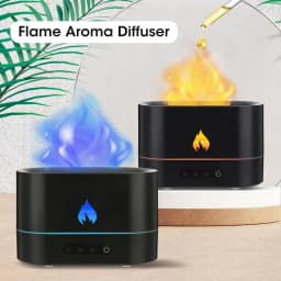 image-Double Color Flame Diffuser Essential Oils Fragrance Aroma Air