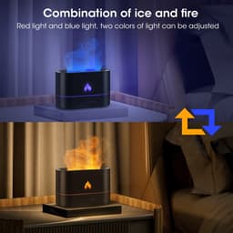 image-Double Color Flame Diffuser Essential Oils Fragrance Aroma Air