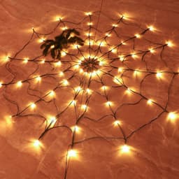 image-Halloween Led Spider Web String Light 5v Remote Control