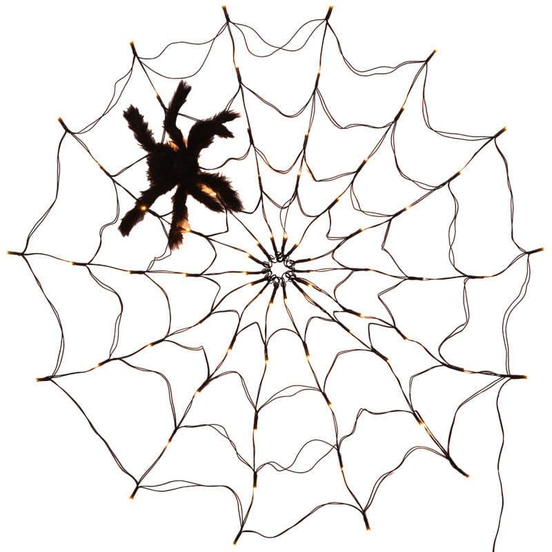 image-Halloween Led Spider Web String Light 5v Remote Control