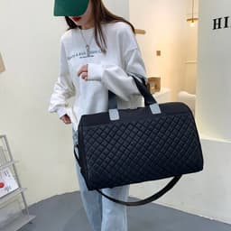 image-Foldable Shoulder Travel Bag Luggage Tote Bags For Women Large