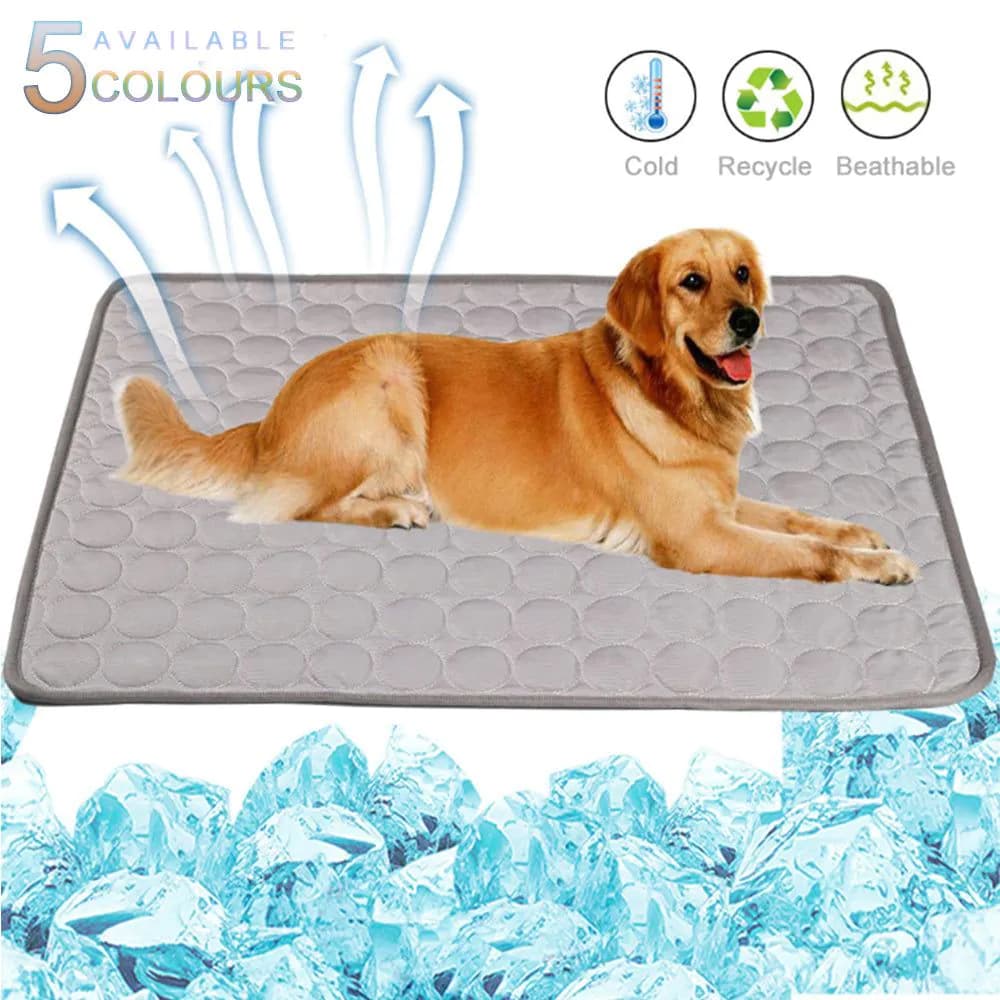 image-Pet Summer Portable Ice Silk Cooling Pad
