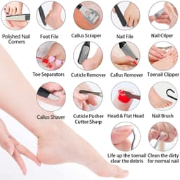 image-23 in 1 Professional Pedicure Tools Set Foot Care Scrubber Pedicure