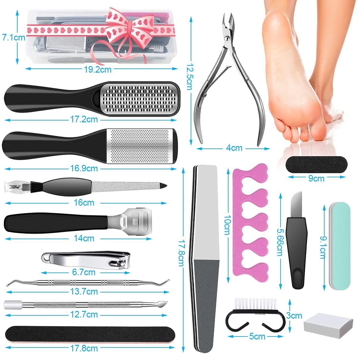 image-23 in 1 Professional Pedicure Tools Set Foot Care Scrubber Pedicure