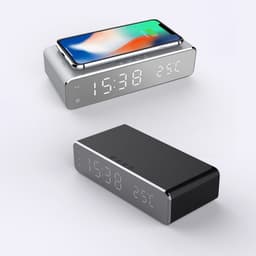 image-LED Electric Alarm Clock With Wireless Charger