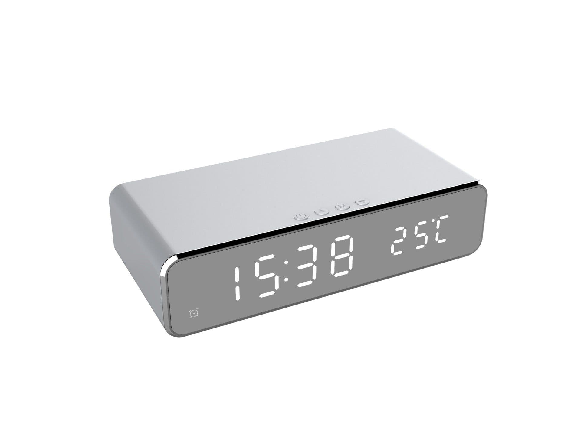 image-LED Electric Alarm Clock With Wireless Charger