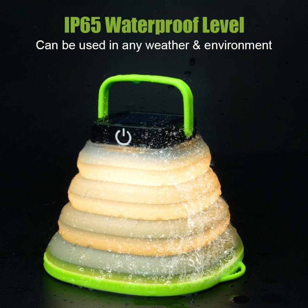 image-Collapsible Camping Light IP68 Waterproof Solar Foldable