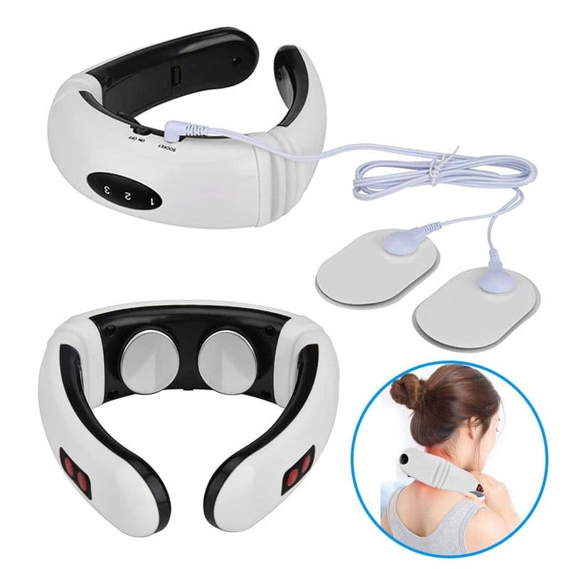 image-Electric Pulse Back and Neck Massager Far Infrared Heating Pain Relief