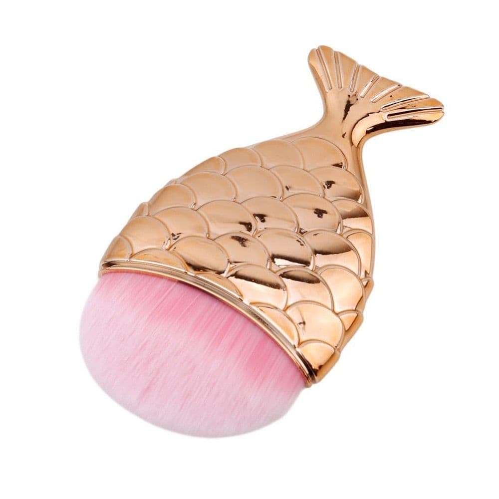 image-11Pcs Diamond Rose Gold Makeup Brushes Set Mermaid Fishtail Shaped