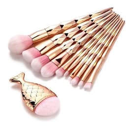 image-11Pcs Diamond Rose Gold Makeup Brushes Set Mermaid Fishtail Shaped